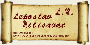 Leposlav Milisavac vizit kartica